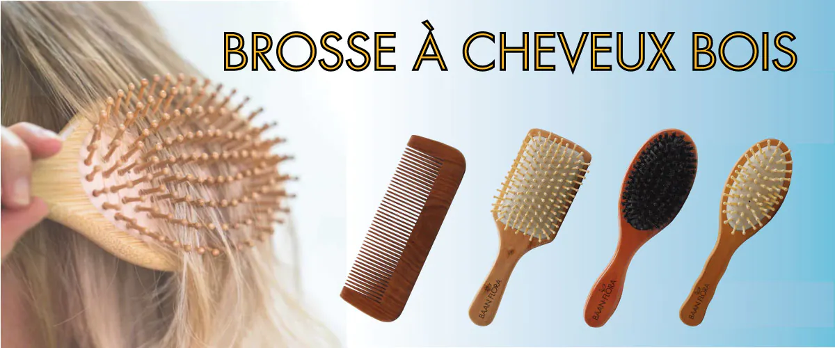 catégorie brosse à cheveux bois baan flora