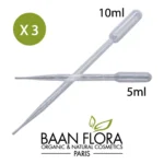 lot de 3 pipettes pasteur graduee baan flora